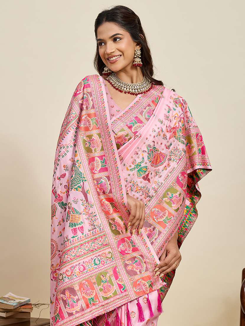 women self design bordered saree with blouse - 22503307 -  Standard Image - 1