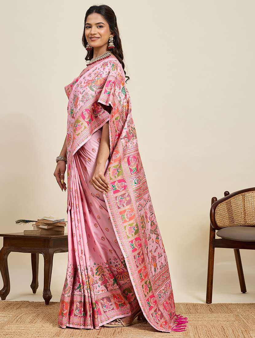 women self design bordered saree with blouse - 22503307 -  Standard Image - 4