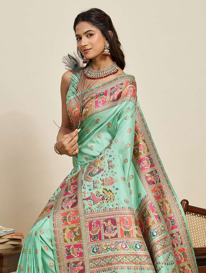 women self design bordered saree with blouse - 22503308 -  Standard Image - 1