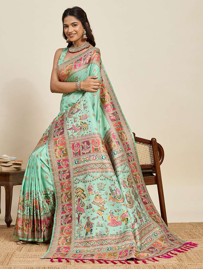 women self design bordered saree with blouse - 22503308 -  Standard Image - 4