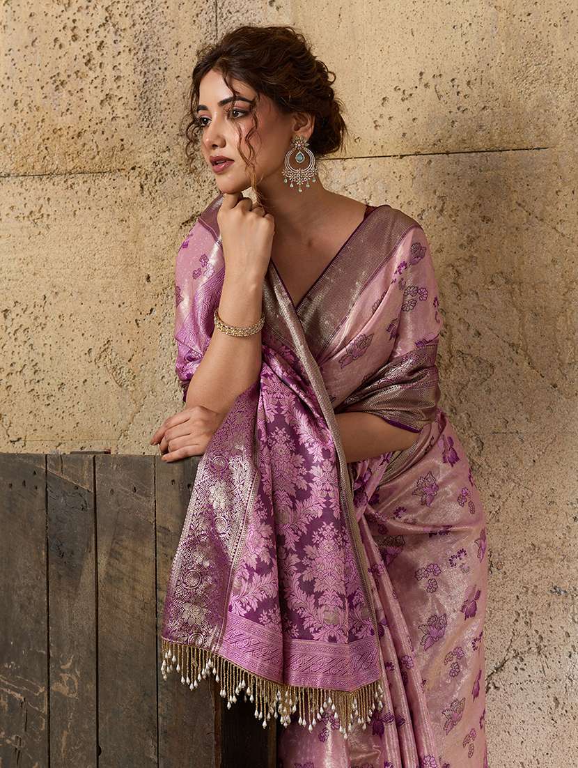 Women Self Design Kanjivaram Saree With Blouse - 22503312 -  Standard Image - 1
