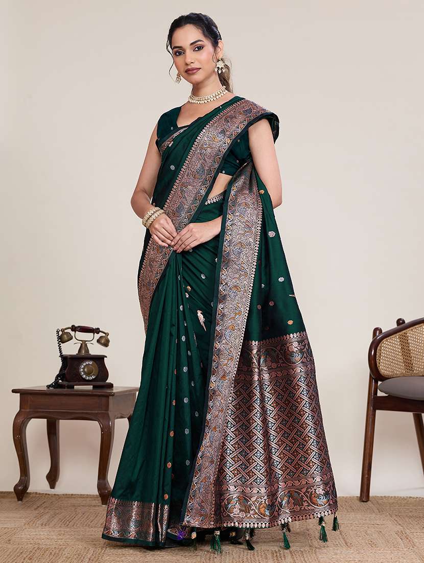 women self design banarasi saree with blouse - 22503315 -  Standard Image - 4