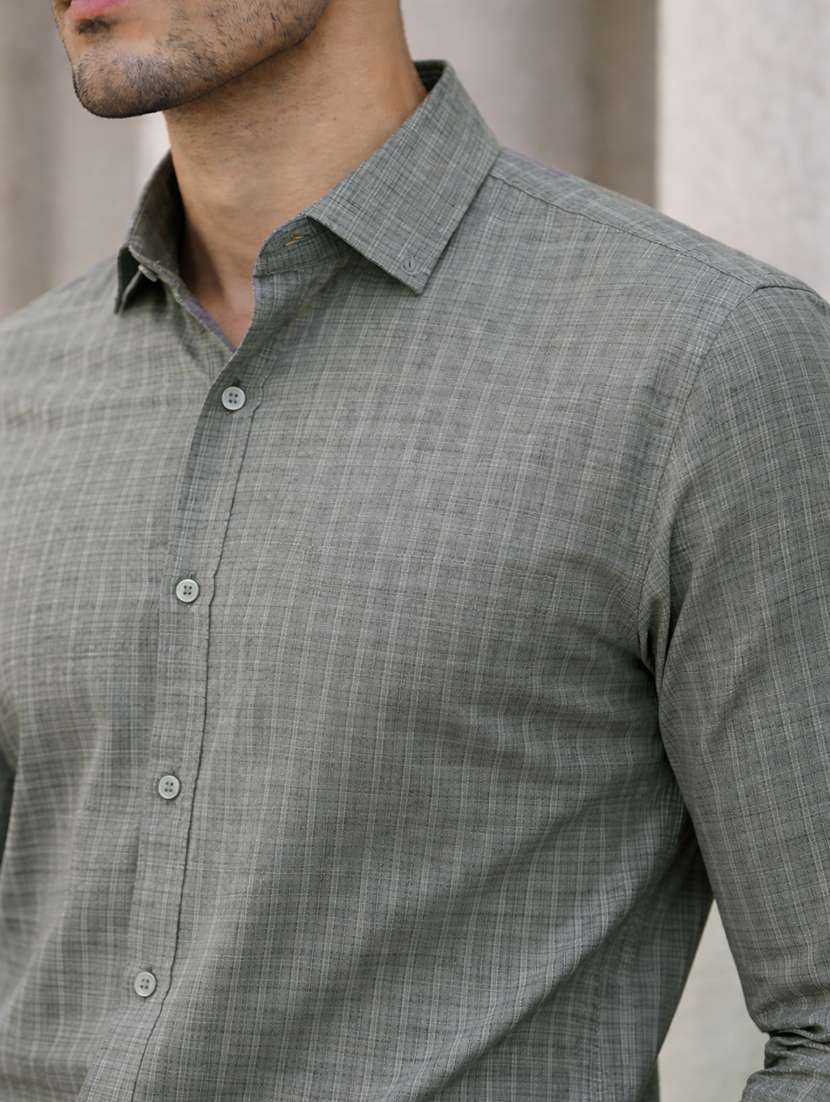 men checkered long sleeve regular fit casual shirt - 22503358 -  Standard Image - 1