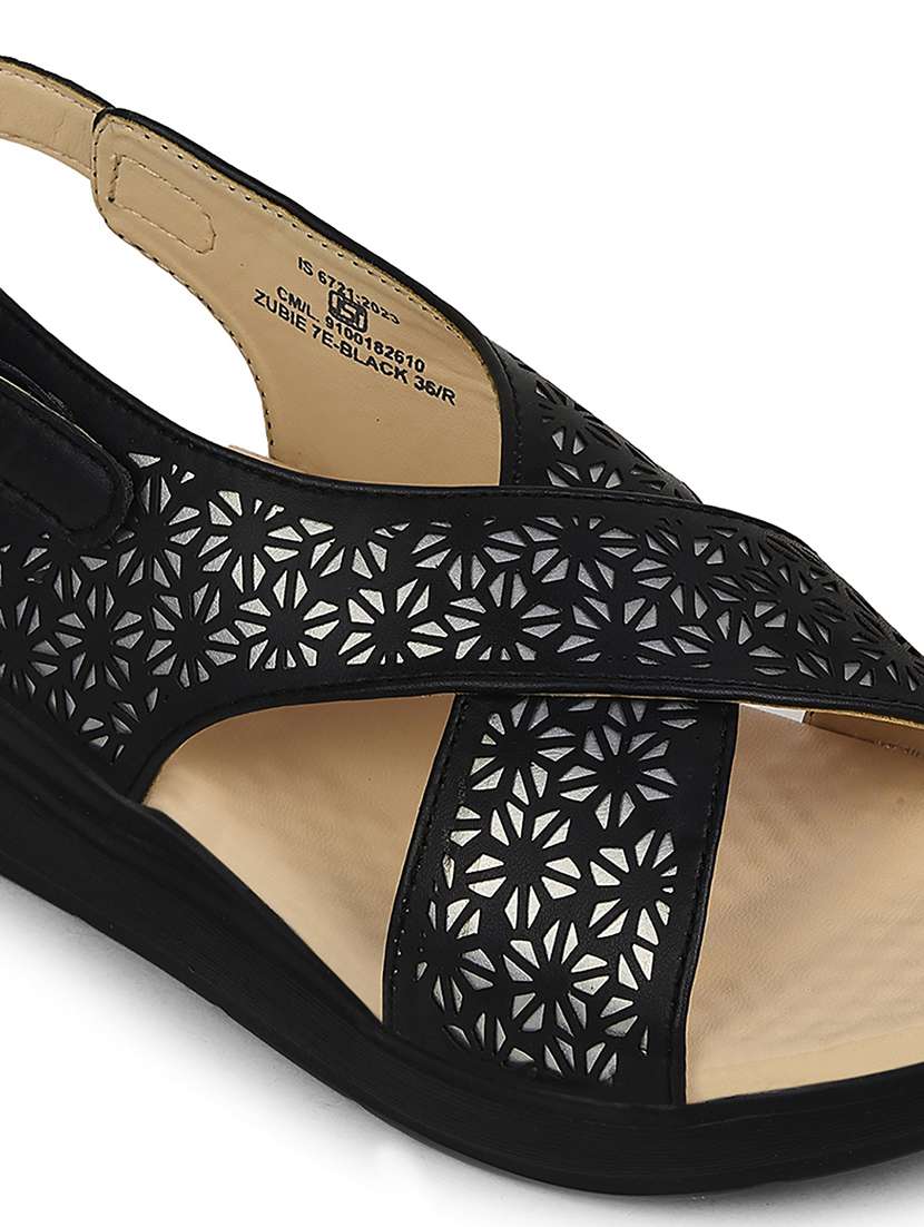 women cut work back strap sandal - 22503411 -  Standard Image - 4