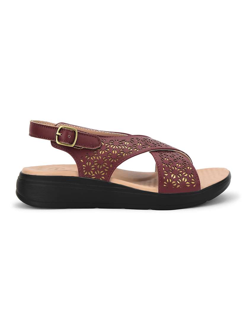 women cut work back strap sandal - 22503412 -  Standard Image - 1