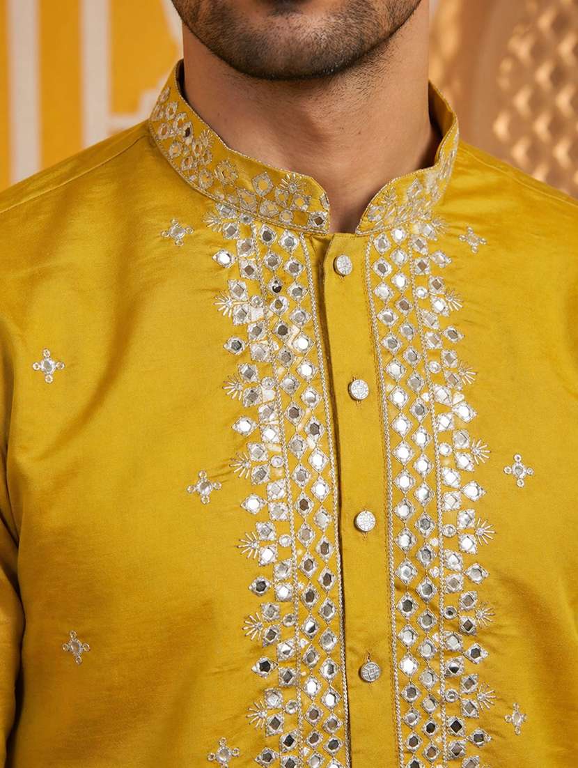 Men Embroidered Mandarin Neck Kurta Pyjama Set - 22503423 -  Standard Image - 1
