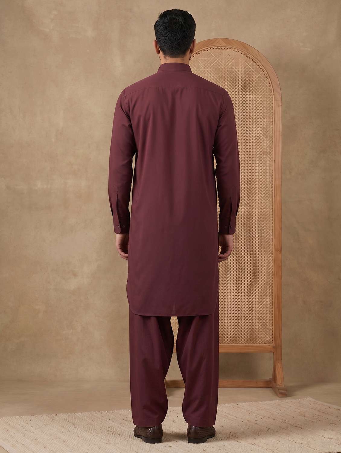 men embroidered long sleeve pathani set - 22503452 -  Standard Image - 4