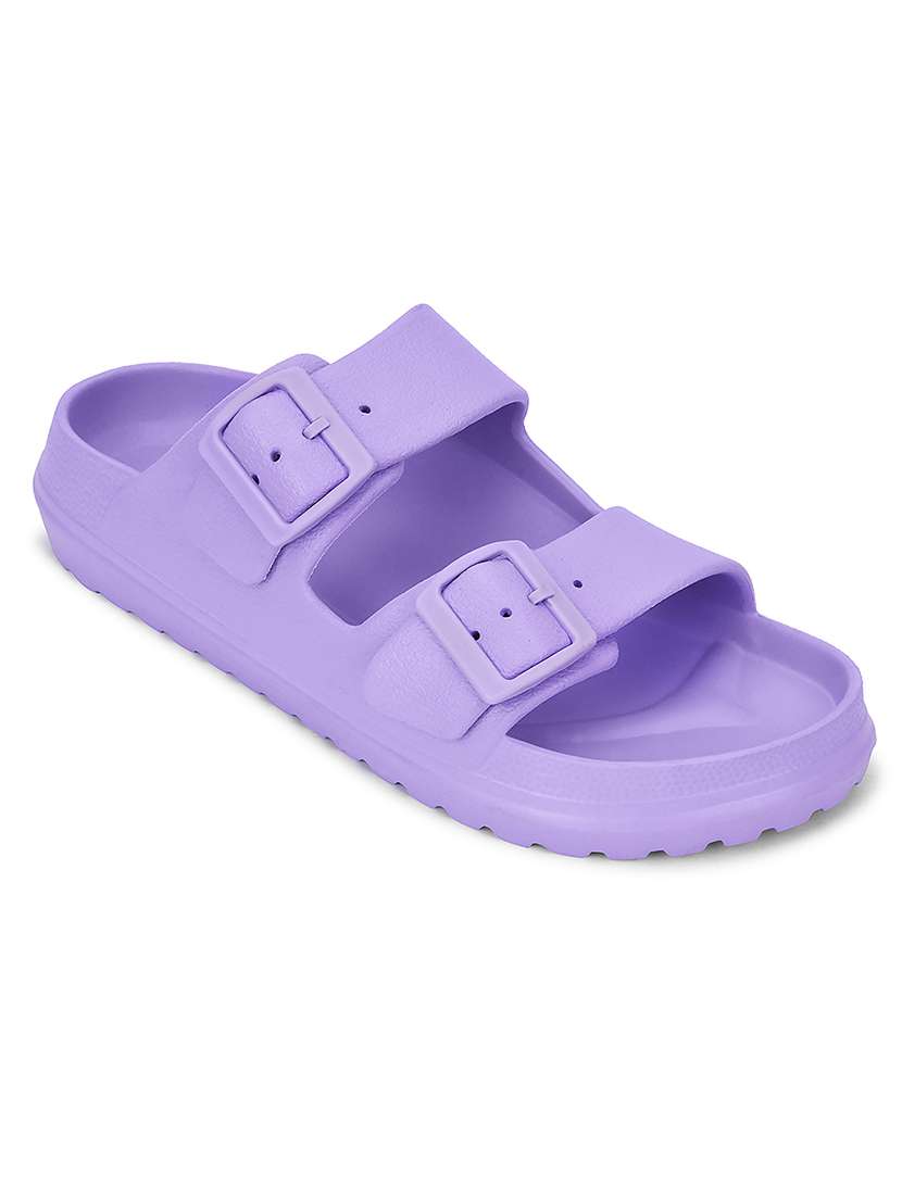 women solid slip on sliders - 22503454 -  Standard Image - 1