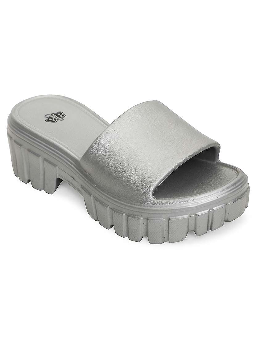 women solid slip on sliders - 22503455 -  Standard Image - 1