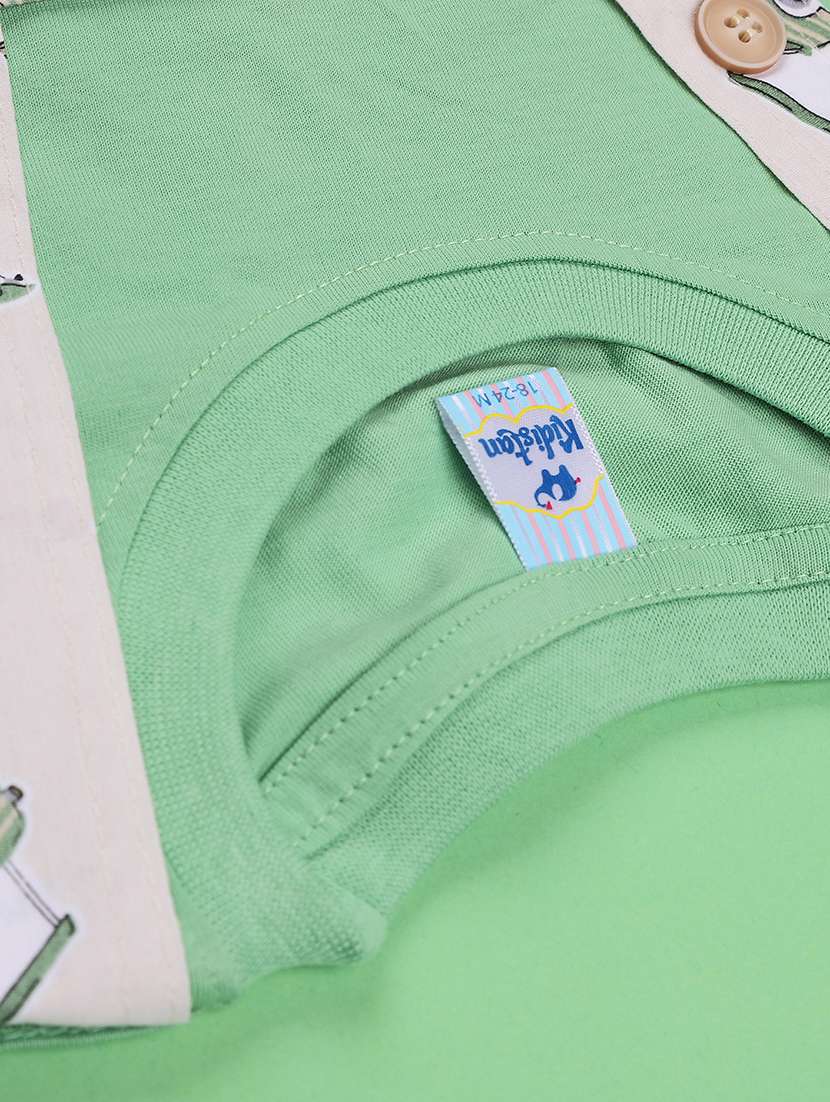 boys printed t-shirt and dungaree set - 22503618 -  Standard Image - 4