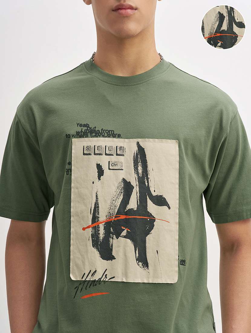 men printed short sleeve regular fit t-shirt - 22503660 -  Standard Image - 1