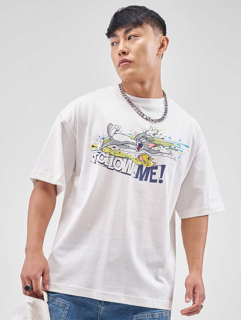 men printed short sleeve oversized t-shirt