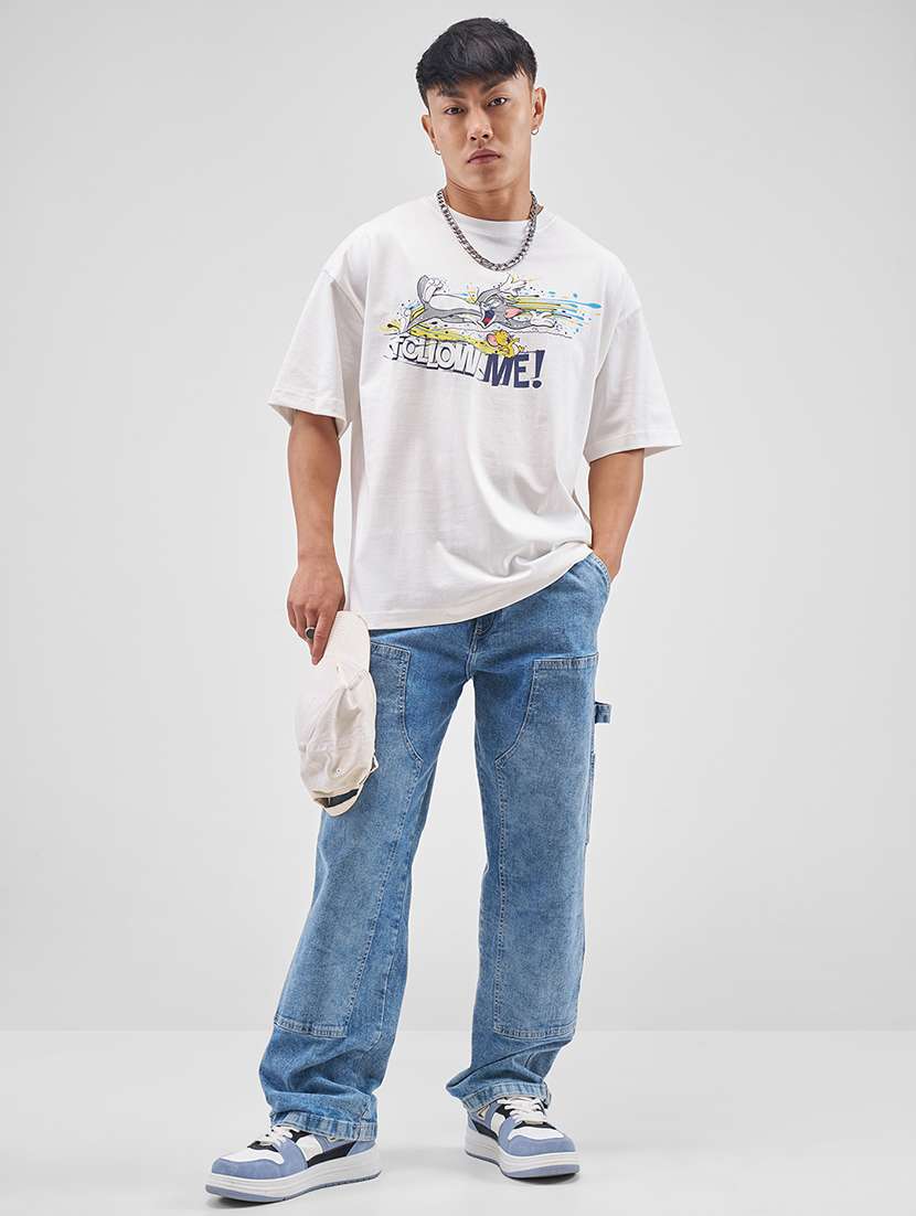 men printed short sleeve oversized t-shirt - 22503662 -  Standard Image - 4
