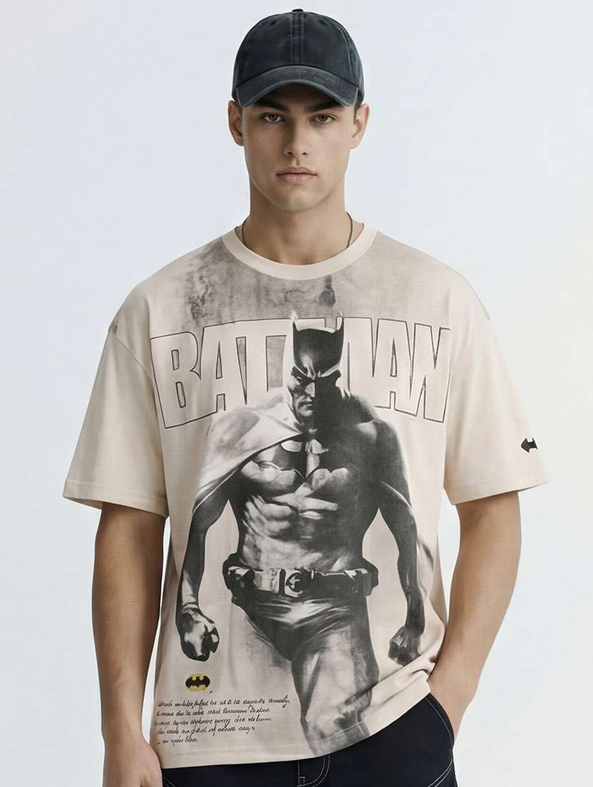 men printed short sleeve oversized t-shirt