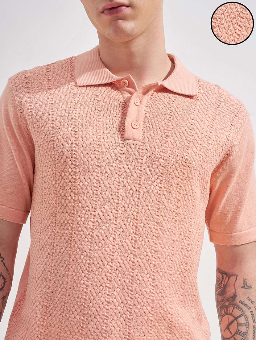 men self design short sleeve regular fit polo t-shirt - 22503685 -  Standard Image - 1