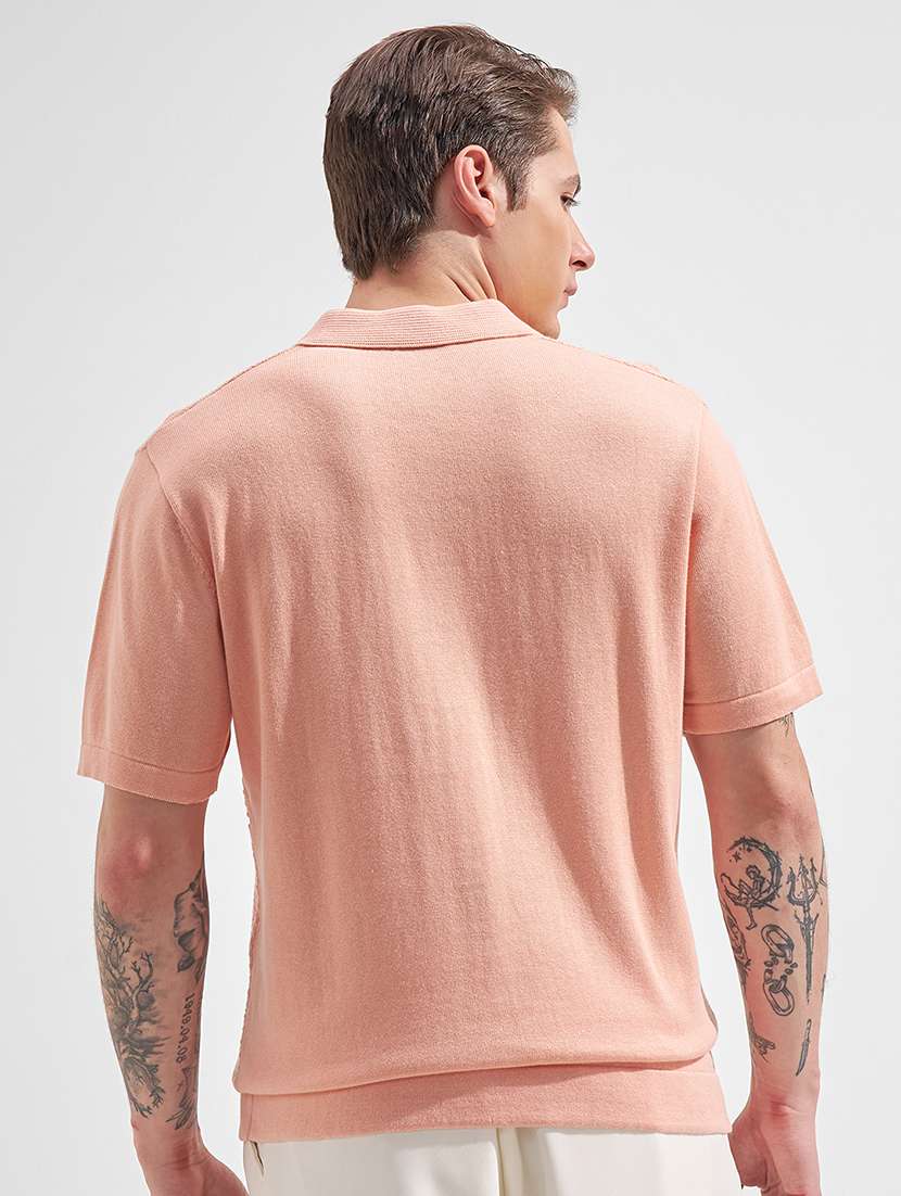men self design short sleeve regular fit polo t-shirt - 22503685 -  Standard Image - 4