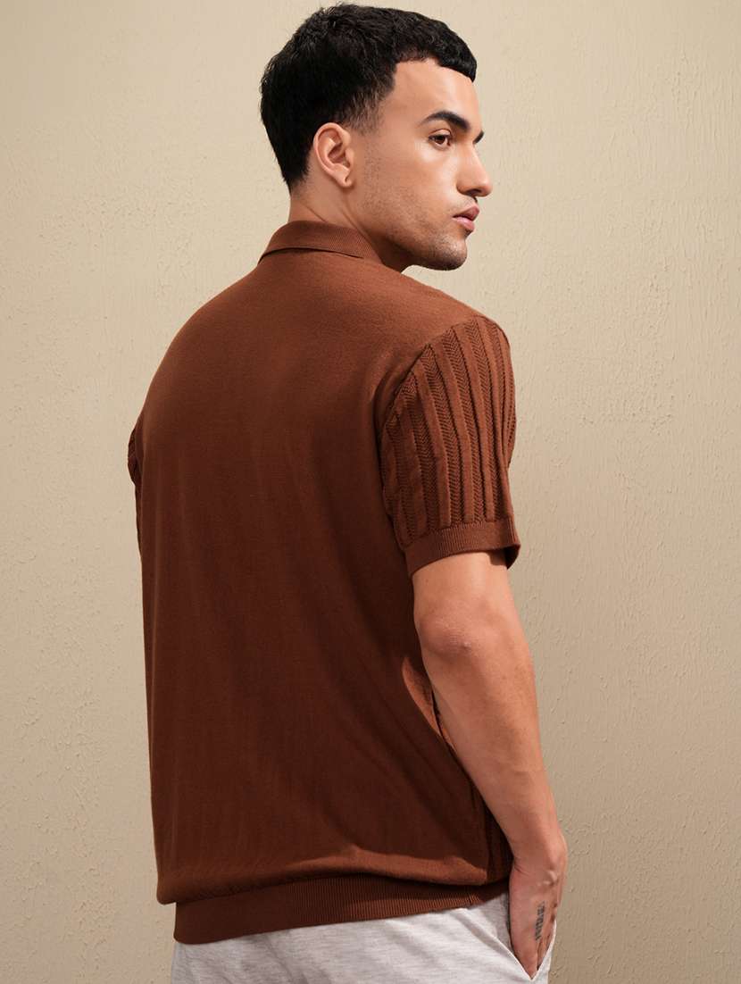 men self design short sleeve regular fit polo t-shirt - 22503724 -  Standard Image - 4