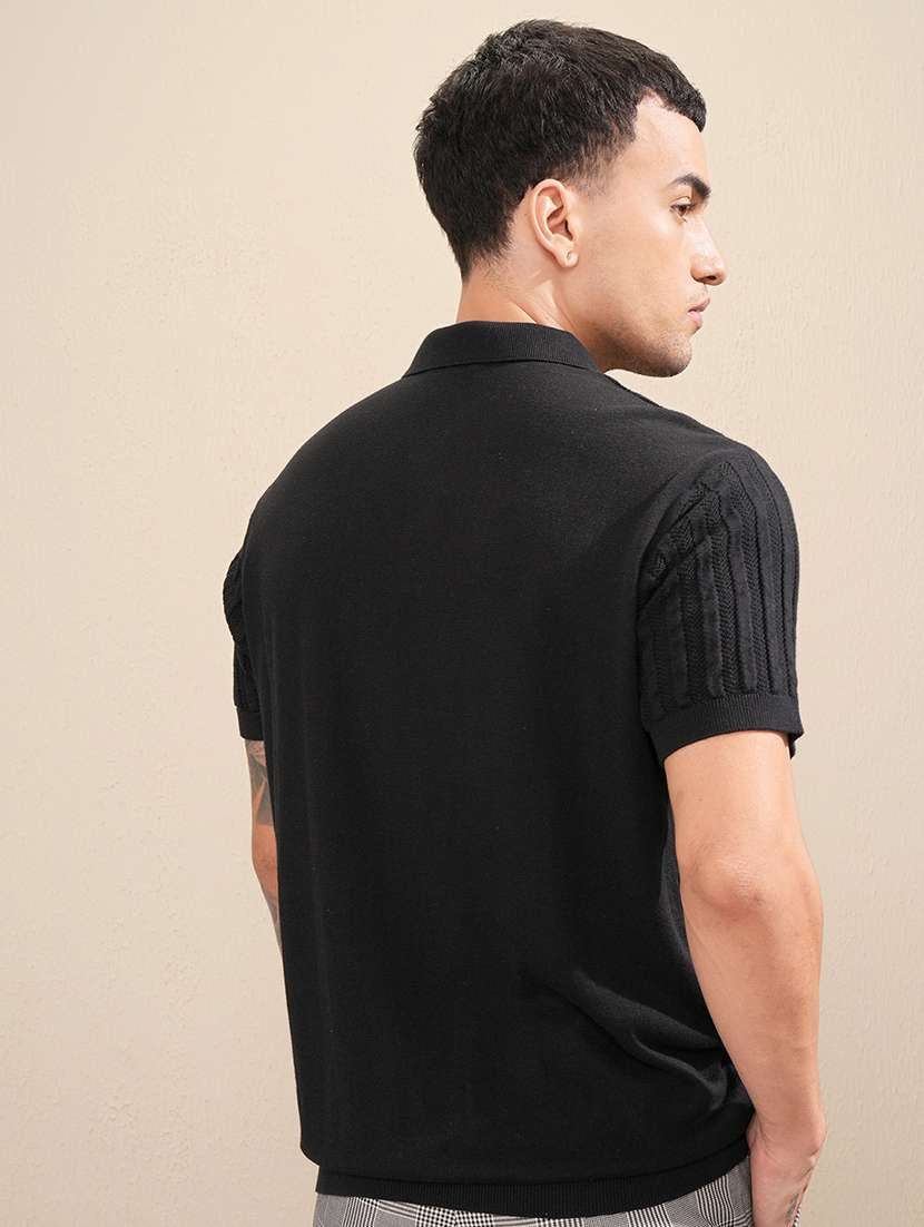 men self design short sleeve regular fit polo t-shirt - 22503725 -  Standard Image - 4