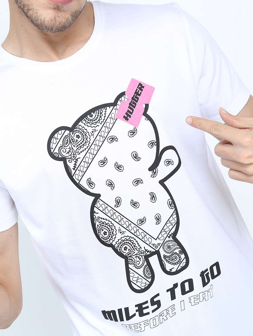 men printed short sleeve slim fit t-shirt - 22503734 -  Standard Image - 1