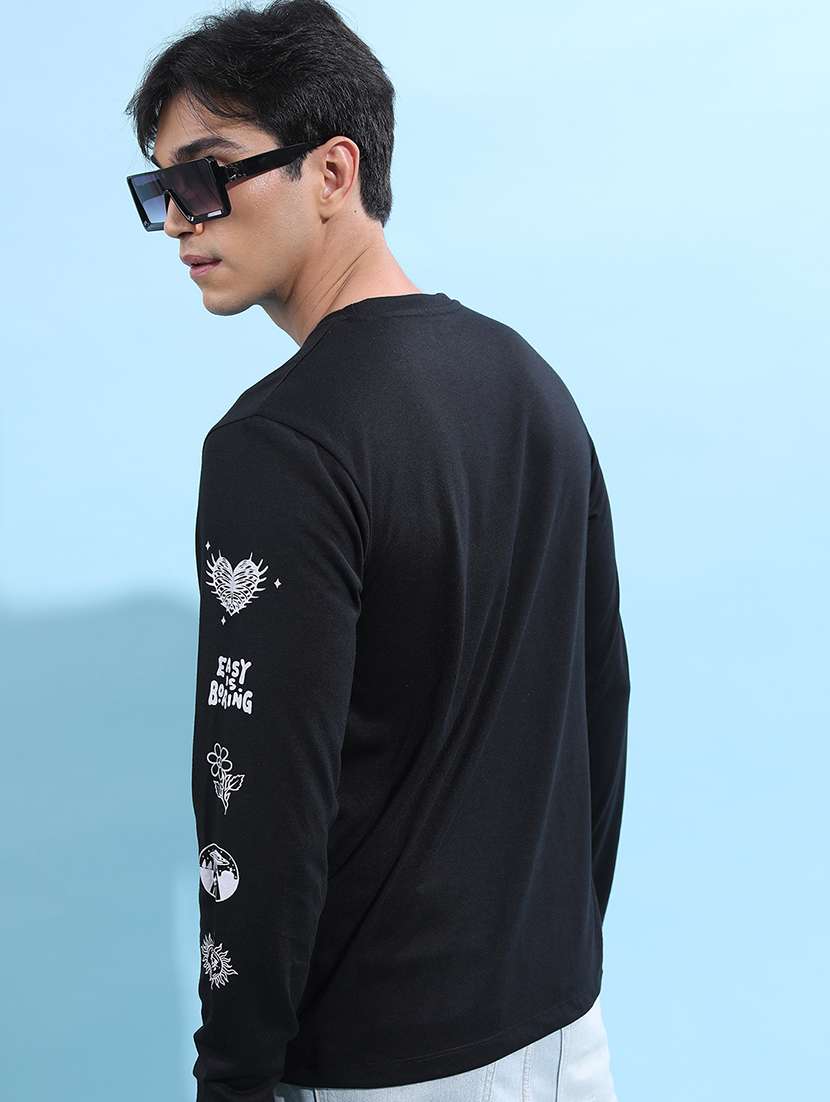 men printed long sleeve regular fit t-shirt - 22503759 -  Standard Image - 4