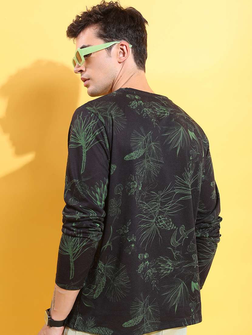 men printed long sleeve regular fit t-shirt - 22503762 -  Standard Image - 4
