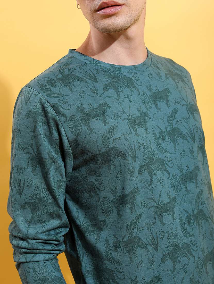 men printed long sleeve regular fit t-shirt - 22503763 -  Standard Image - 1