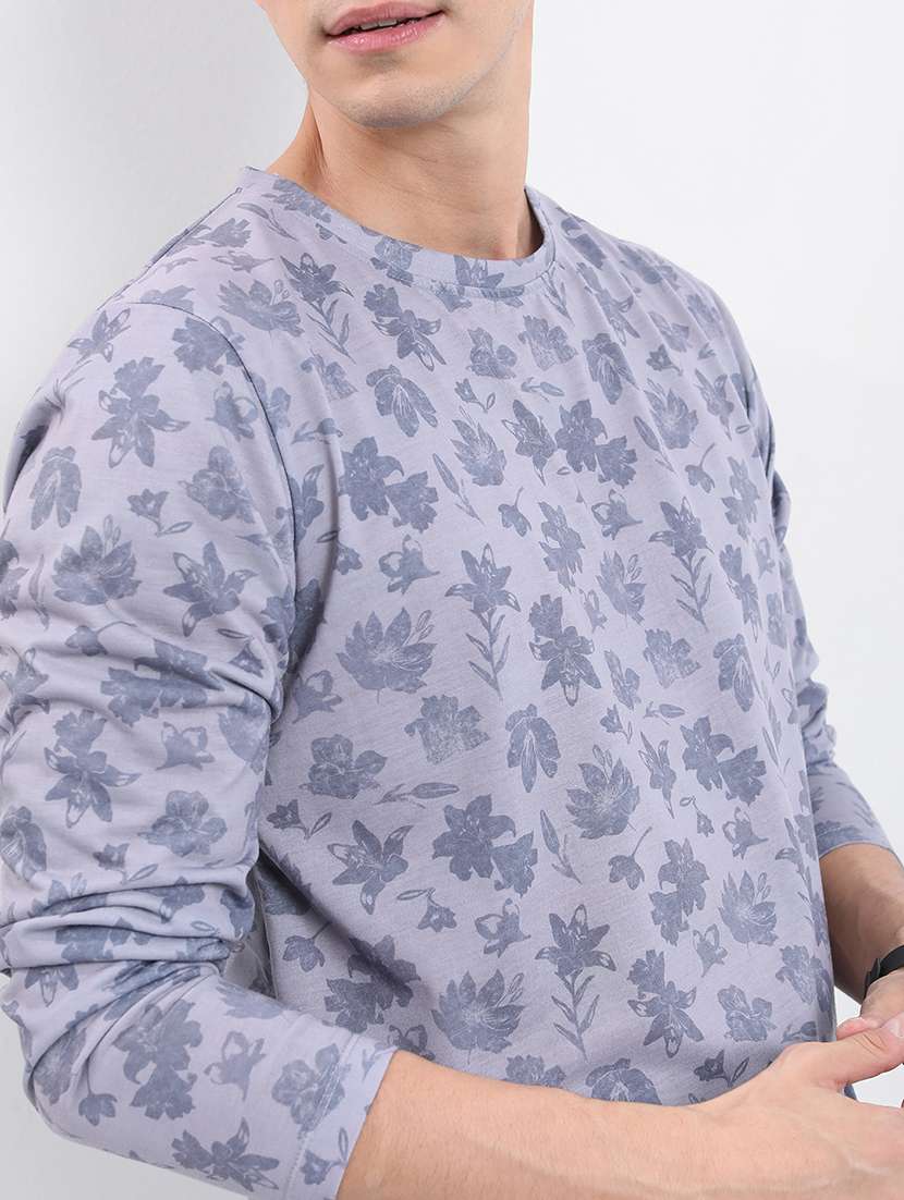 men printed long sleeve regular fit t-shirt - 22503764 -  Standard Image - 1