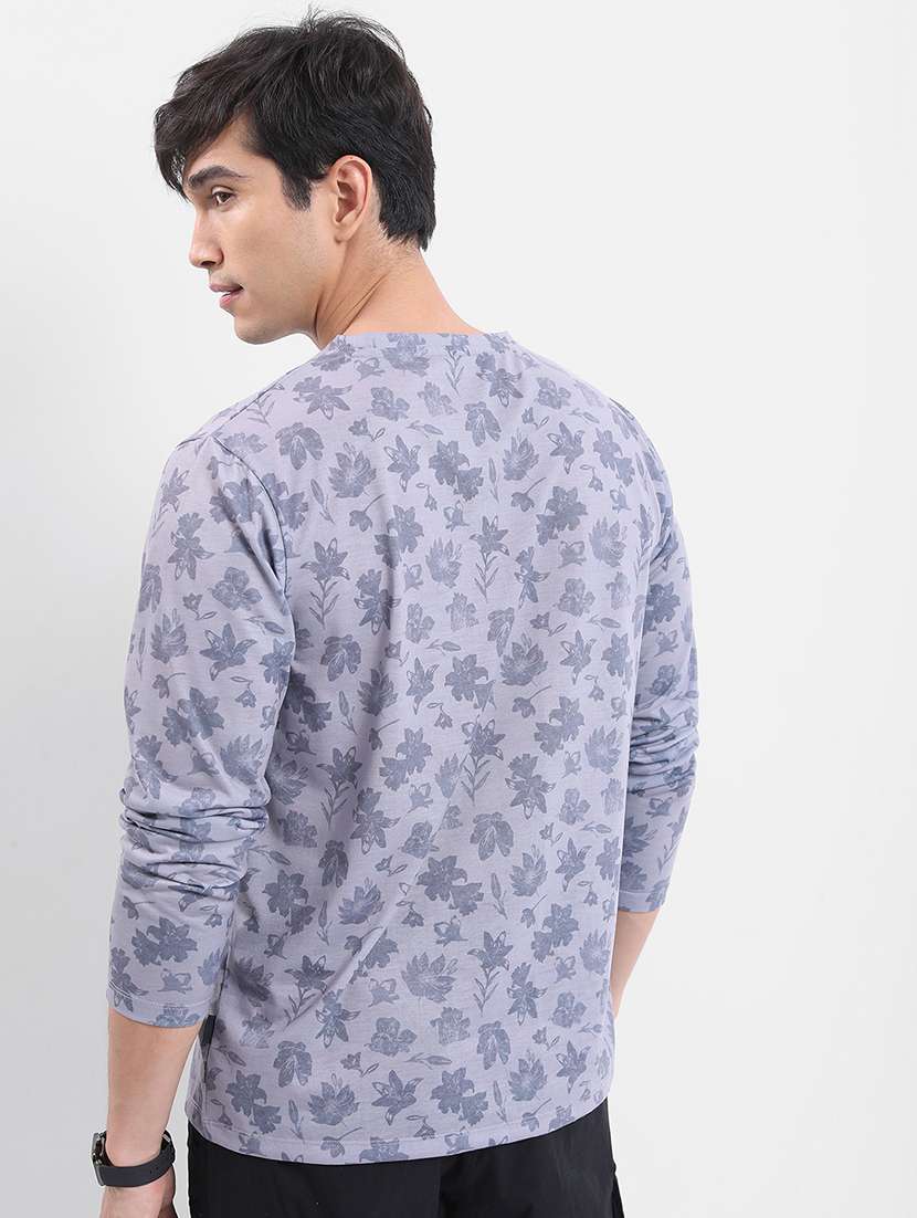 men printed long sleeve regular fit t-shirt - 22503764 -  Standard Image - 4
