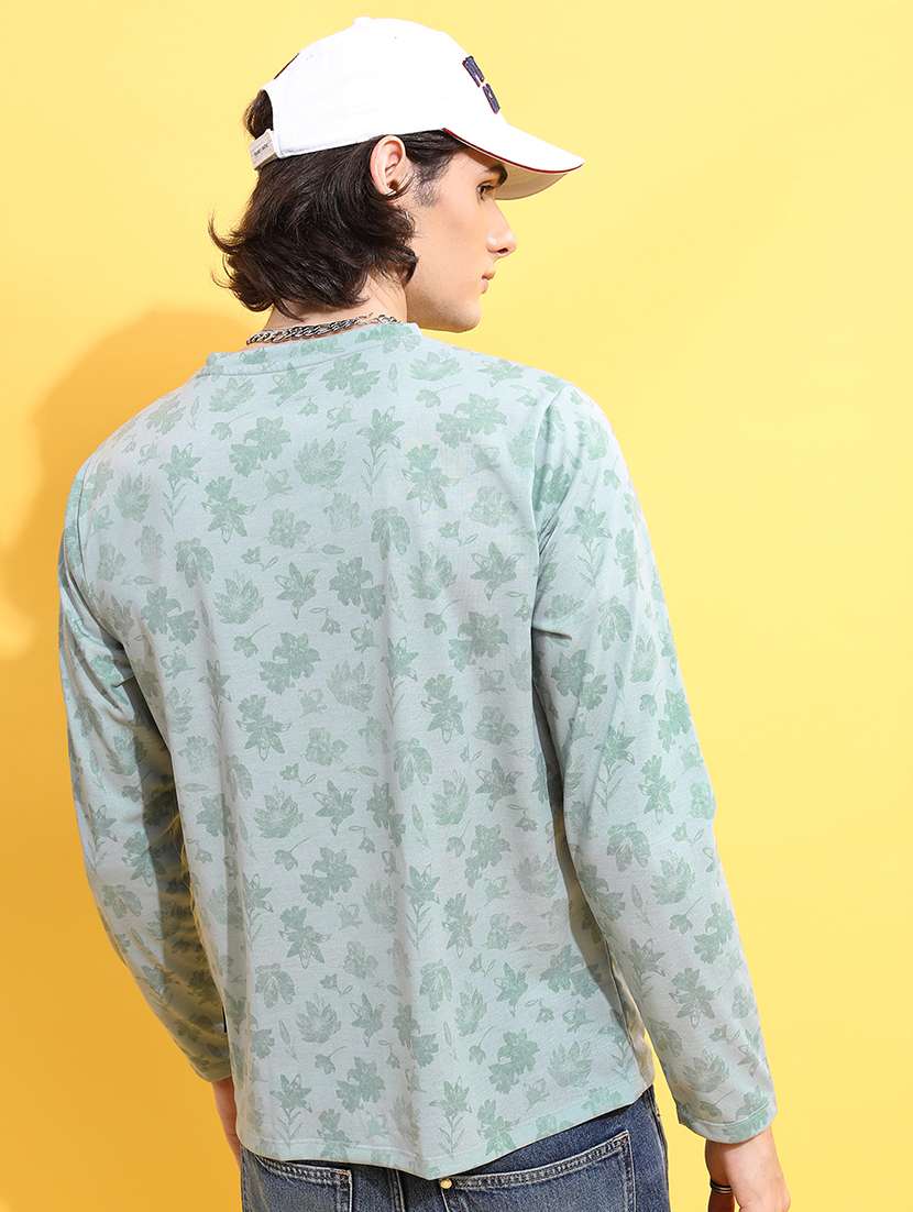 men printed long sleeve regular fit t-shirt - 22503765 -  Standard Image - 4