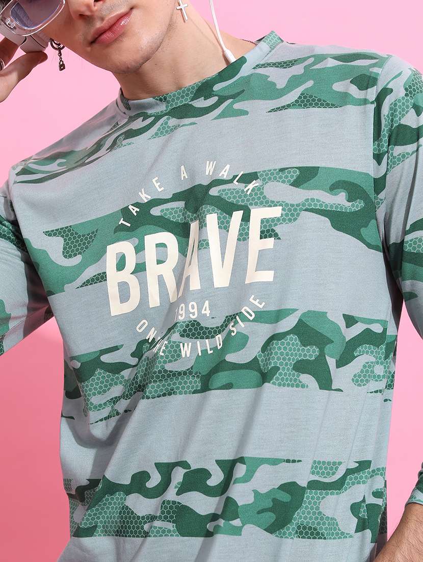 men printed long sleeve regular fit t-shirt - 22503769 -  Standard Image - 1