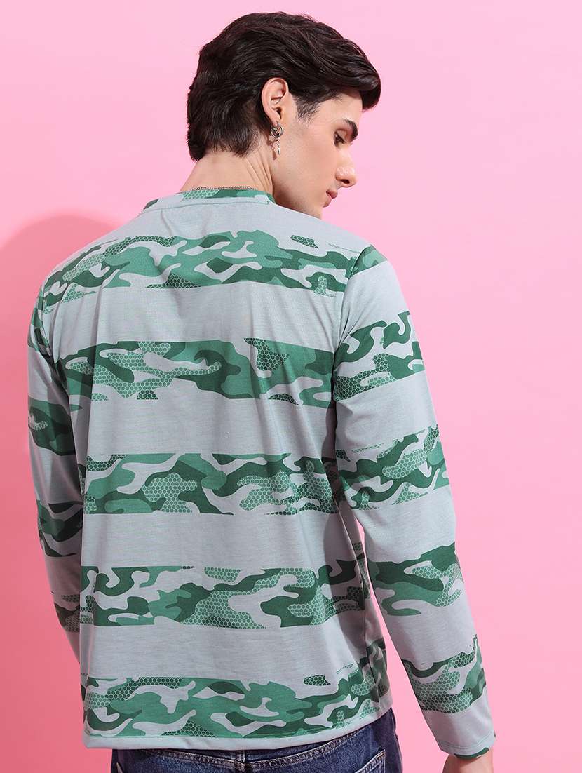 men printed long sleeve regular fit t-shirt - 22503769 -  Standard Image - 4