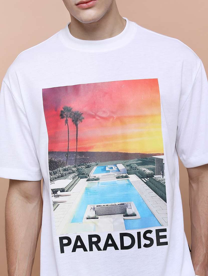 unisex printed short sleeve relaxed fit t-shirt - 22503777 -  Standard Image - 1