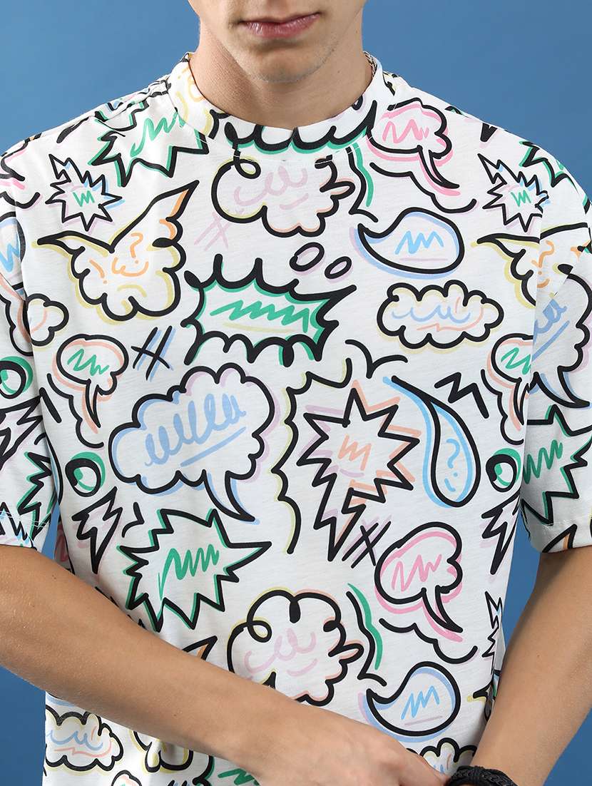 unisex printed short sleeve relaxed fit t-shirt - 22503786 -  Standard Image - 1
