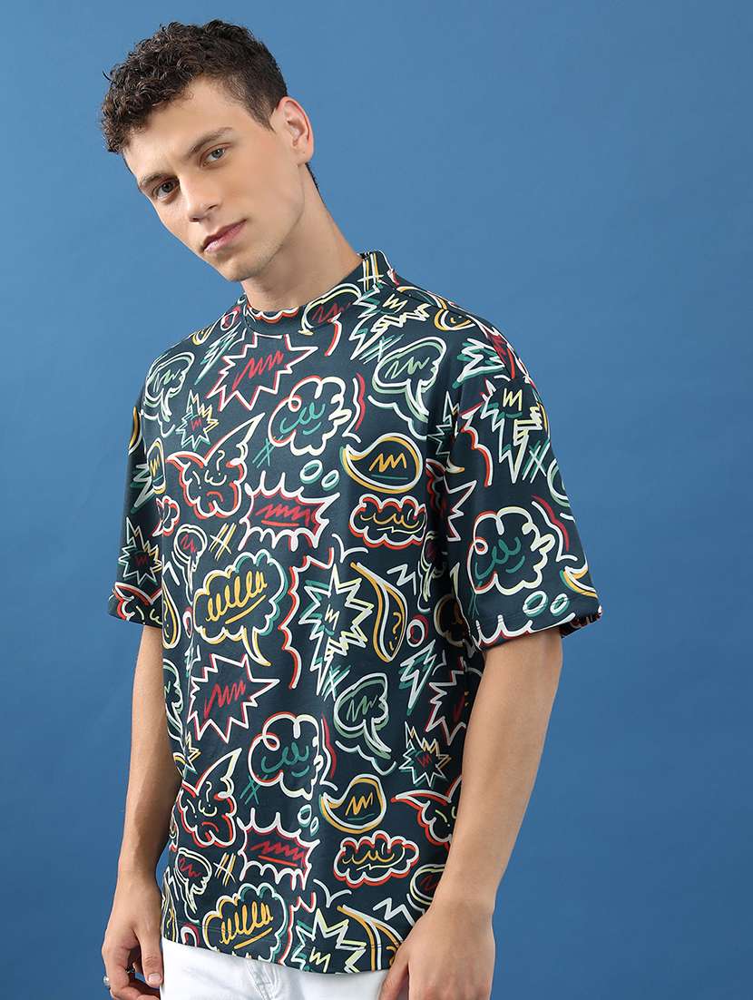 unisex printed short sleeve relaxed fit t-shirt - 22503787 -  Standard Image - 4