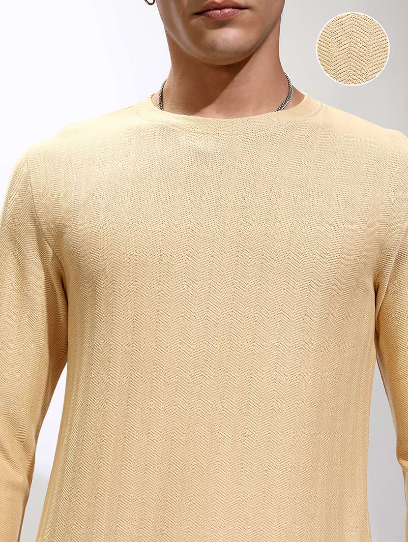 men self design long sleeve regular fit t-shirt - 22503810 -  Standard Image - 1