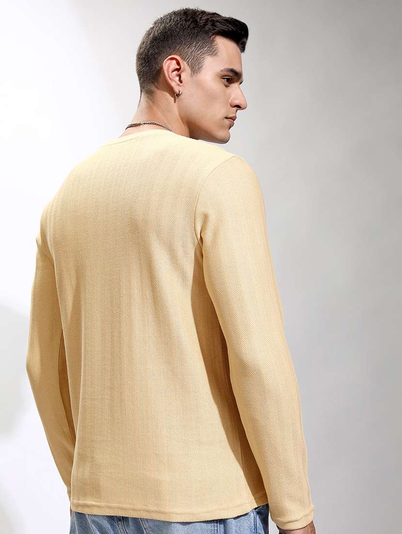 men self design long sleeve regular fit t-shirt - 22503810 -  Standard Image - 4