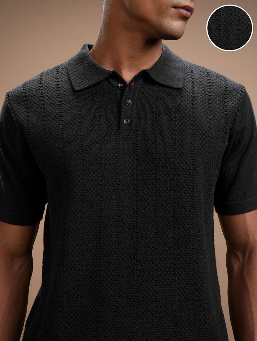 men self design short sleeve regular fit polo t-shirt - 22503830 -  Standard Image - 1