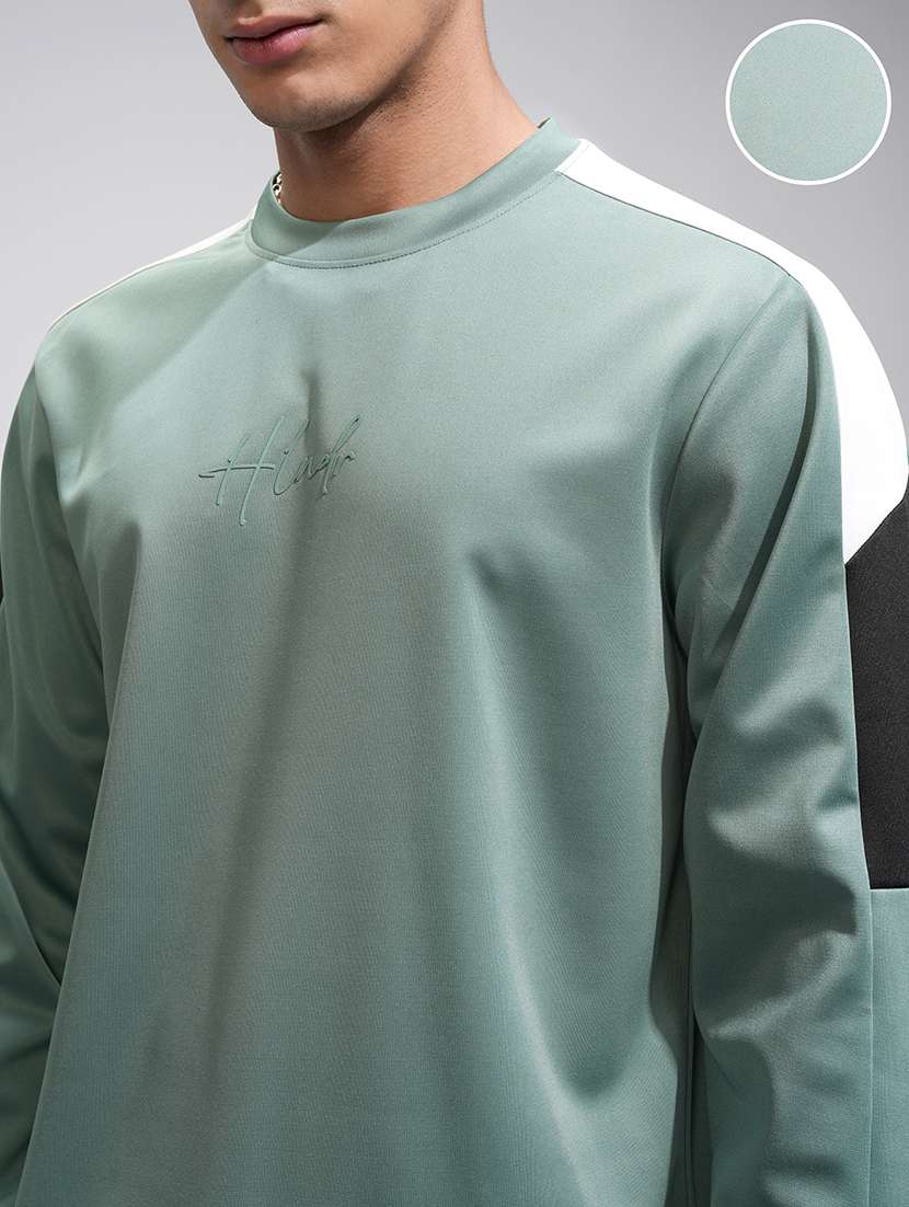 men color block long sleeve regular fit sweatshirt - 22503834 -  Standard Image - 1