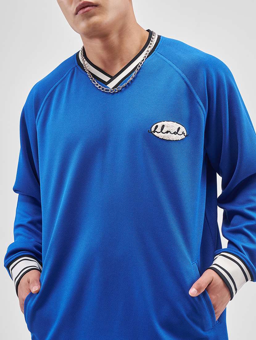 Men Solid Long Sleeve Oversized T-shirt - 22503836 -  Standard Image - 1