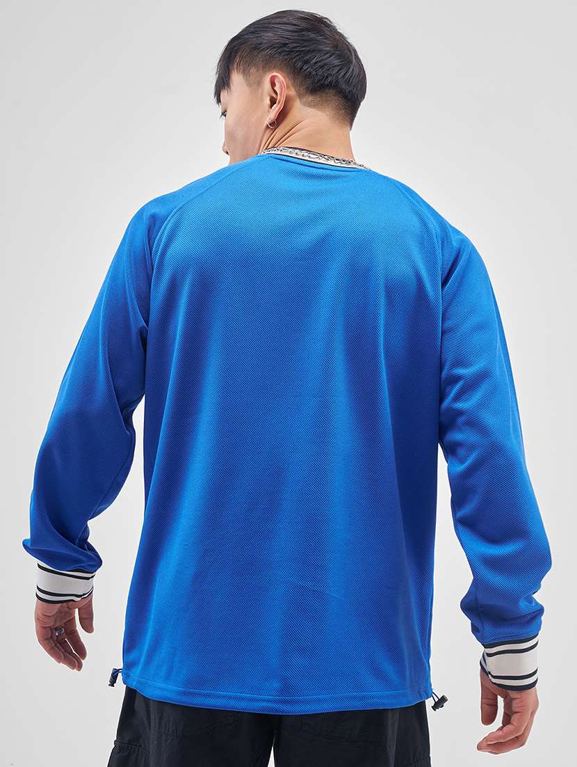 Men Solid Long Sleeve Oversized T-shirt - 22503836 -  Standard Image - 4