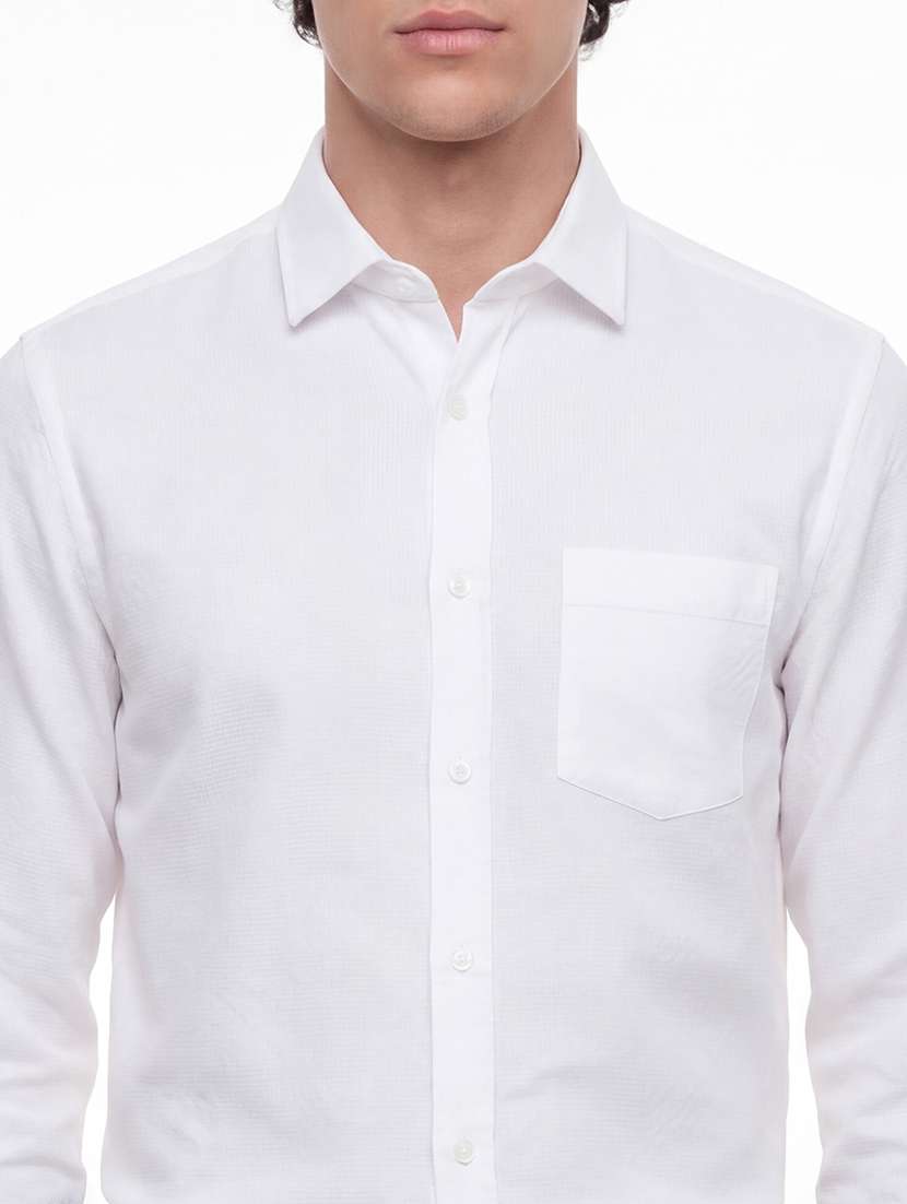 men solid long sleeve slim fit formal shirt - 22503872 -  Standard Image - 1