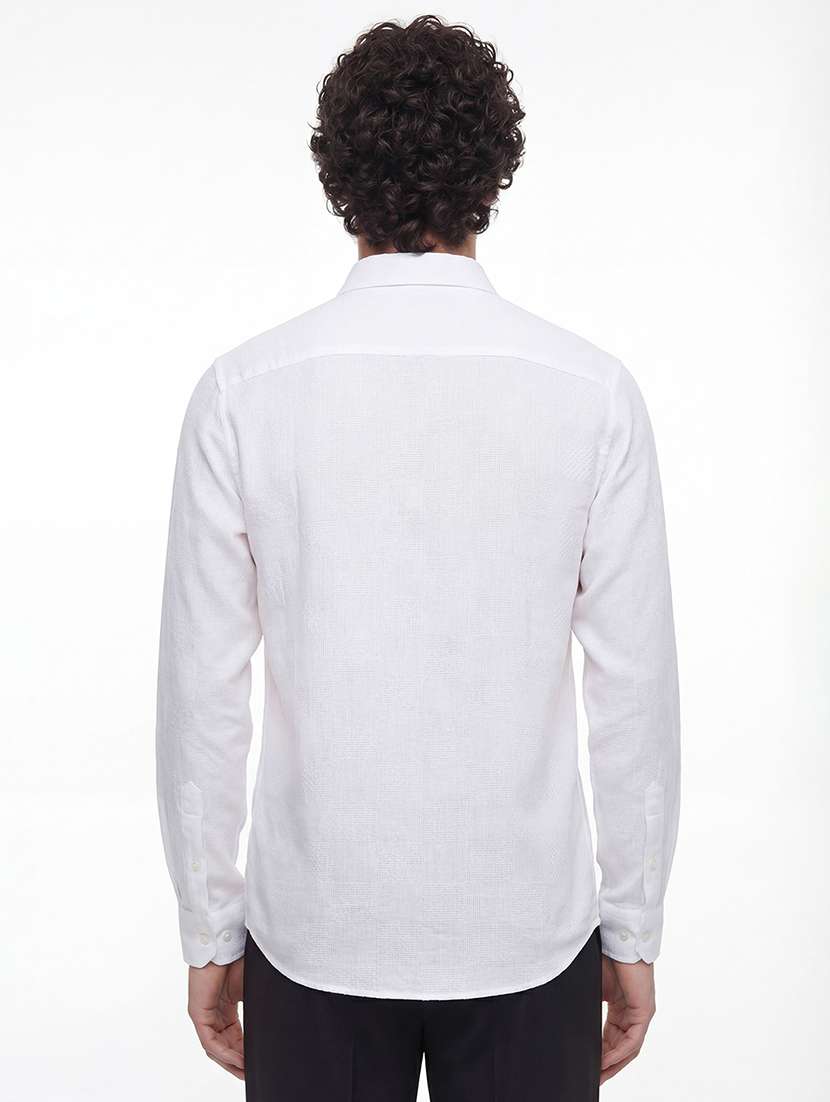 men solid long sleeve slim fit formal shirt - 22503872 -  Standard Image - 4