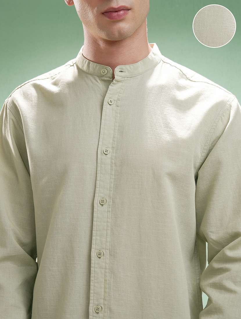 men self design long sleeve regular fit casual shirt - 22503908 -  Standard Image - 1