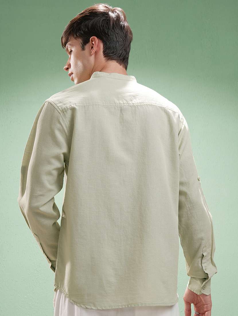 men self design long sleeve regular fit casual shirt - 22503908 -  Standard Image - 4