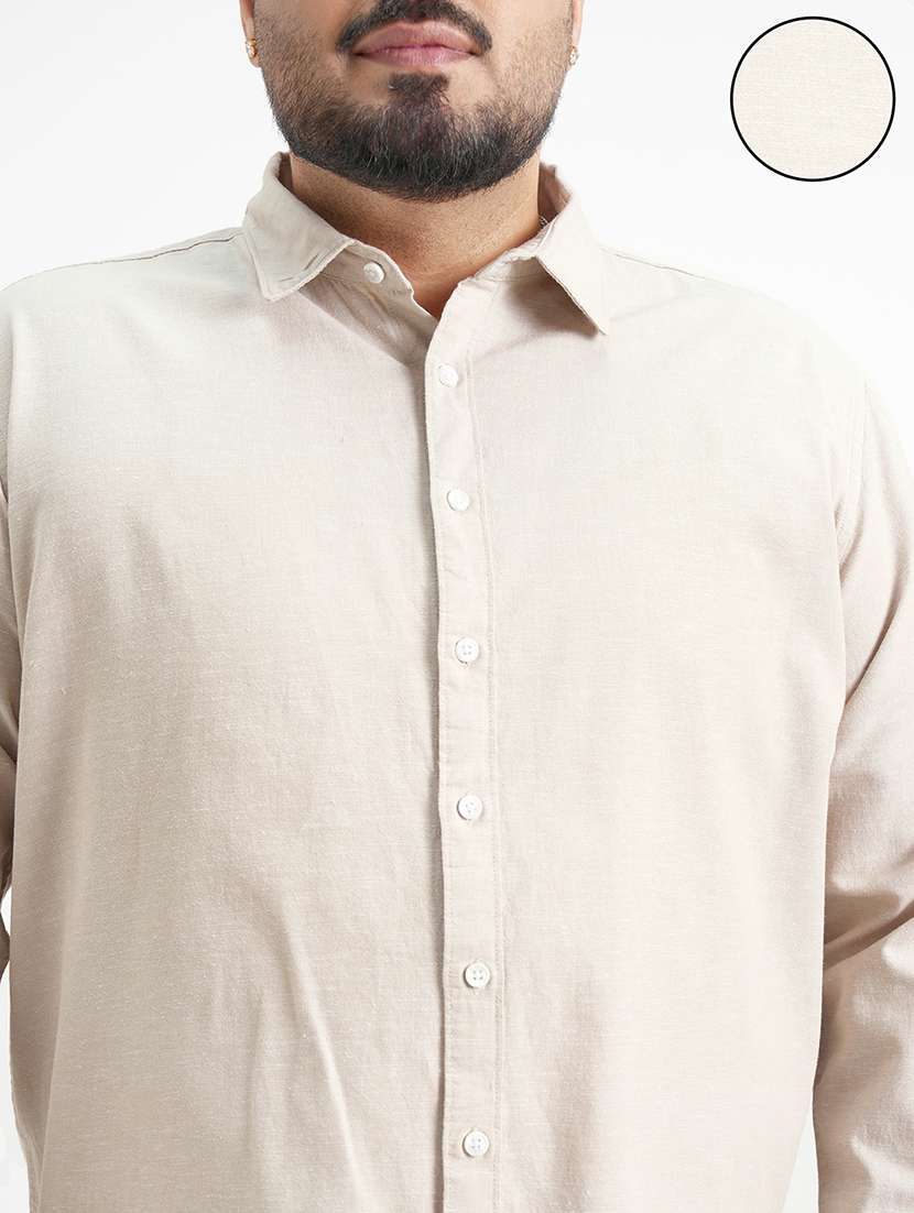men solid long sleeve regular fit casual shirt - 22504000 -  Standard Image - 1