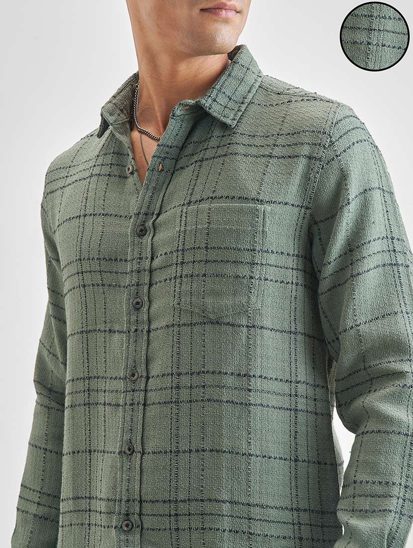 Men Checkered Long Sleeve Regular Fit Casual Shirt - 22504117 -  Standard Image - 1