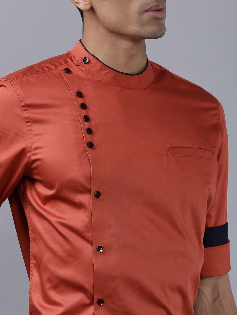 men solid long sleeve regular fit casual shirt - 22504173 -  Standard Image - 1