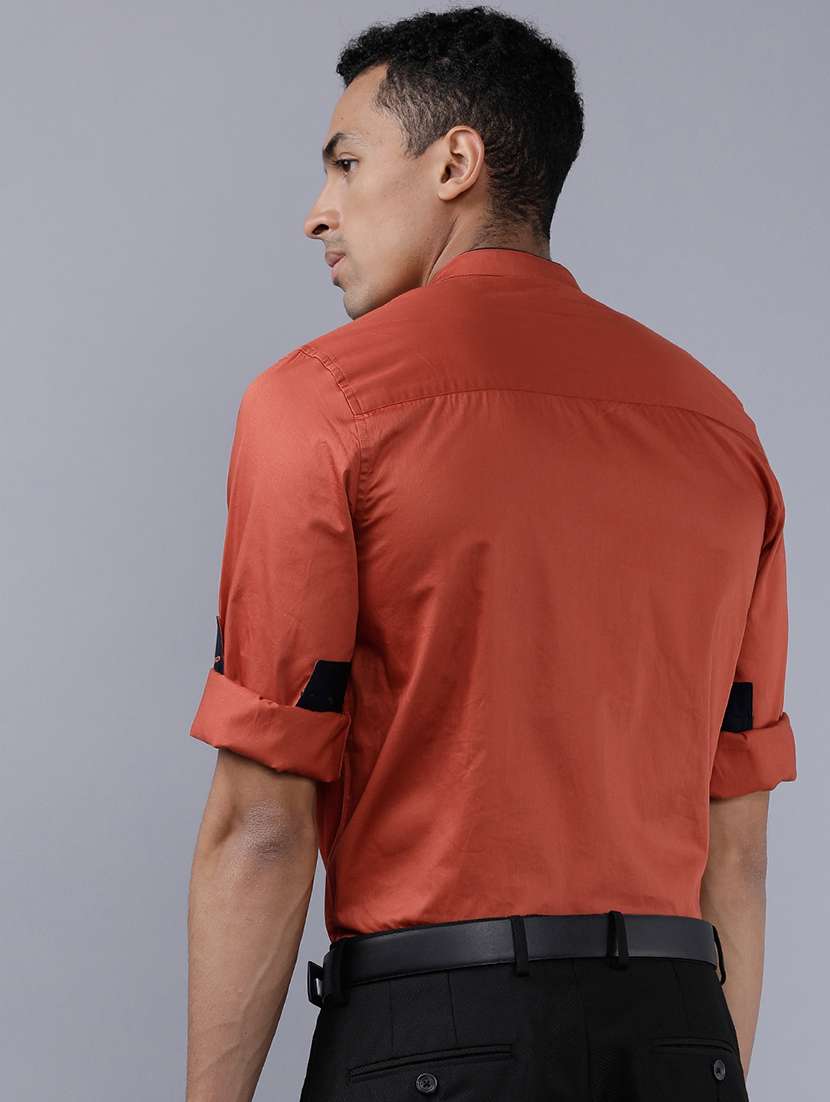 men solid long sleeve regular fit casual shirt - 22504173 -  Standard Image - 4