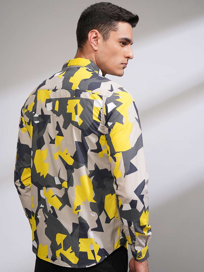 men printed long sleeve regular fit casual shirt - 22504231 -  Standard Image - 4
