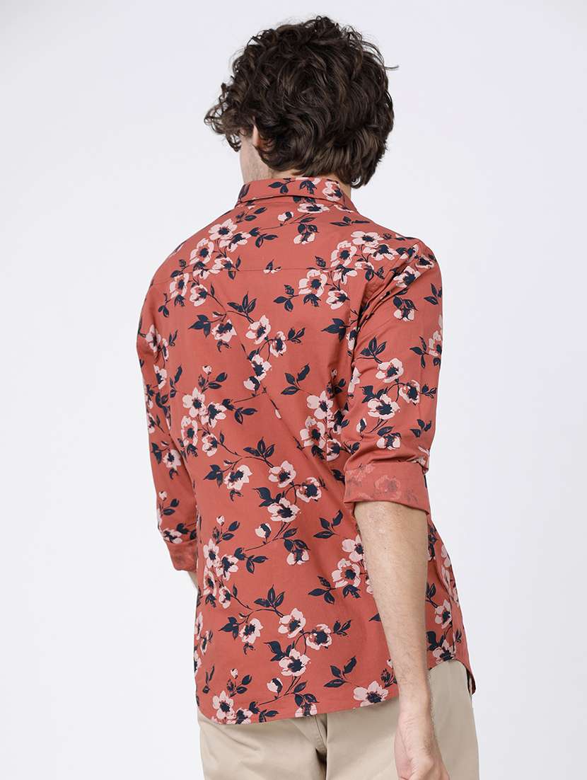 men printed long sleeve regular fit casual shirt - 22504255 -  Standard Image - 4